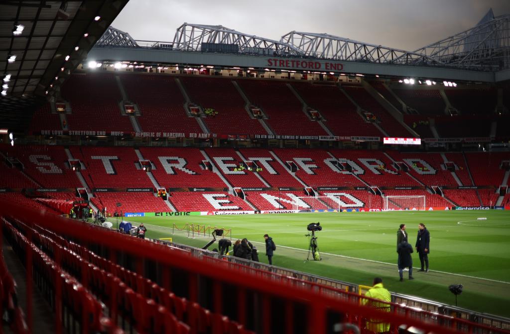 The Strenford End, better known as the east of Old Trafford.