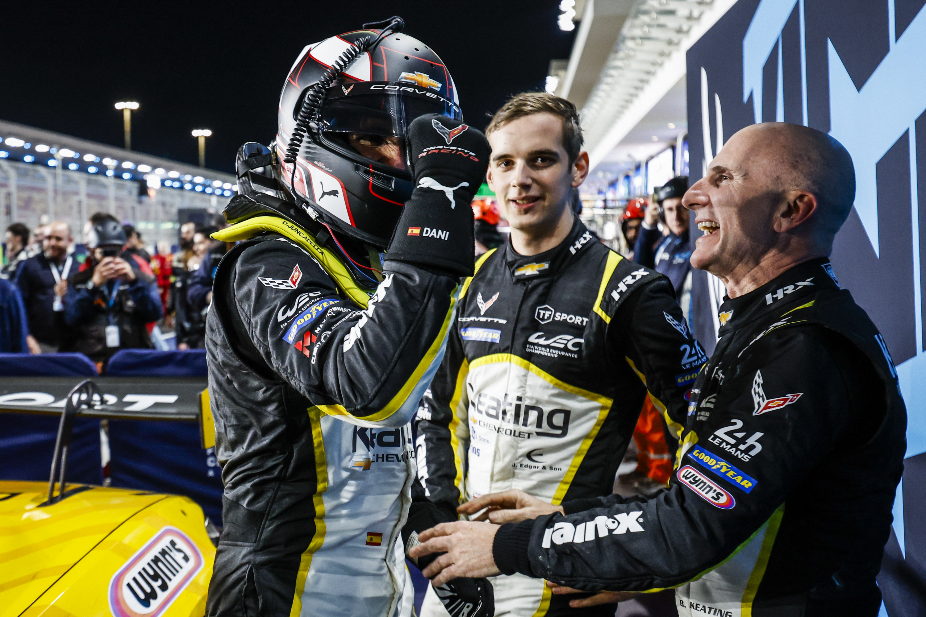 Juncadella celebrates her triumph in Qatar, in the first WEC 2025 test.