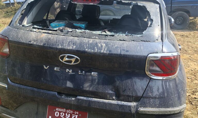 RSP Leaders’ Car Vandalized in Gorkha