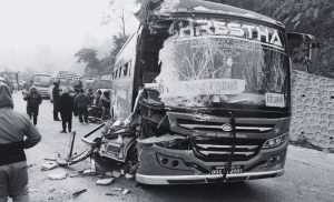 One Dead, Two Injured in Bus Crash on Mugling–Kathmandu Highway